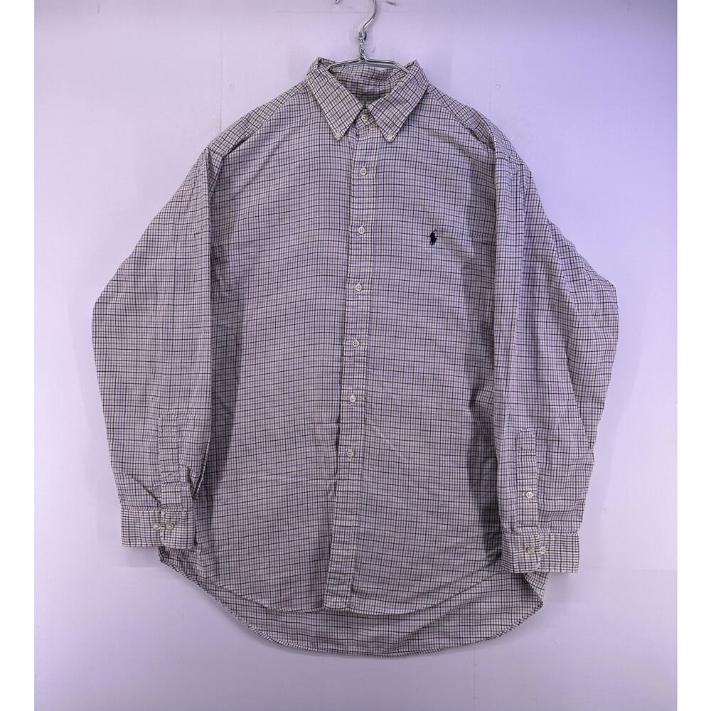 Ralph Lauren Tan Dark Color Blend Yarmouth LS Size 17